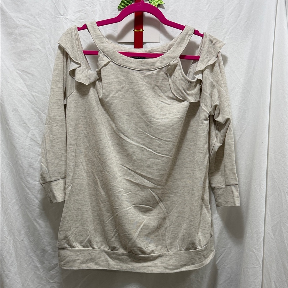 Torrid Cream Cutout Blouse